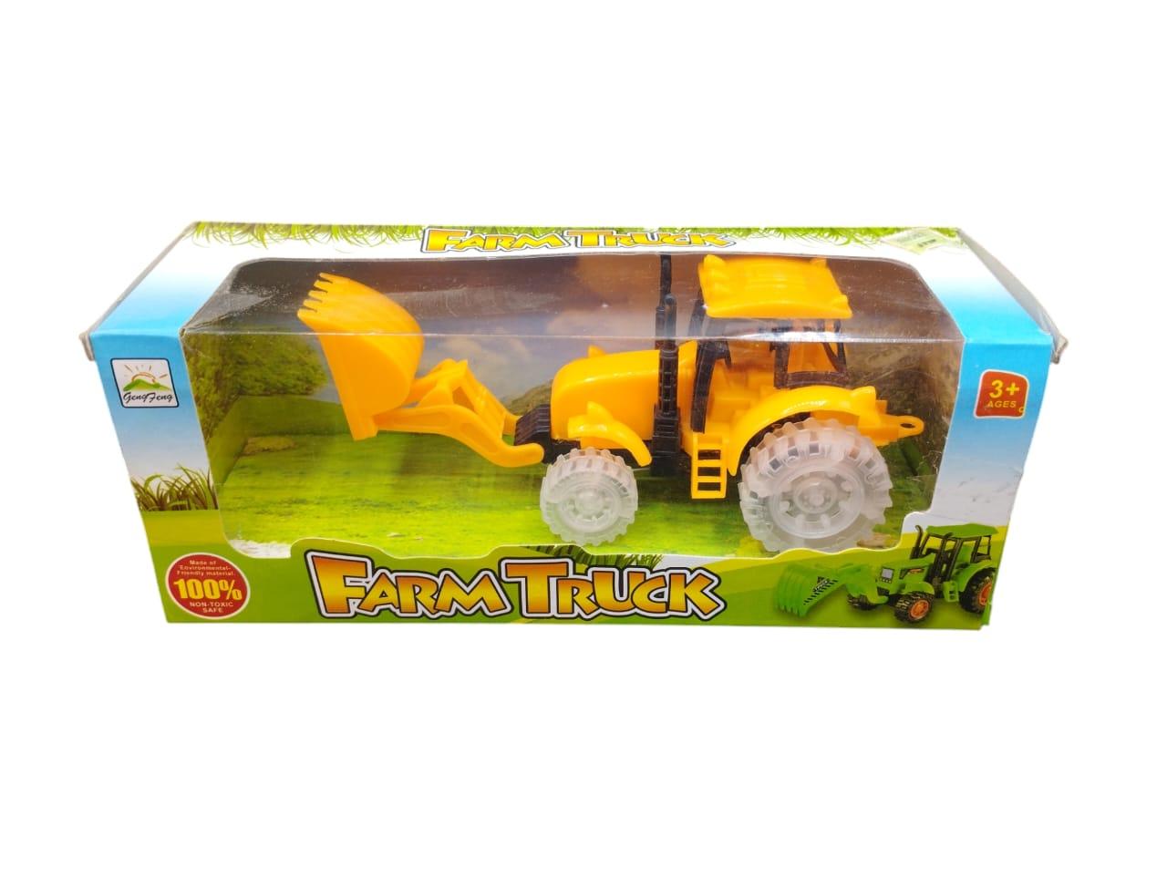 Tractor Excavadora en caja visora