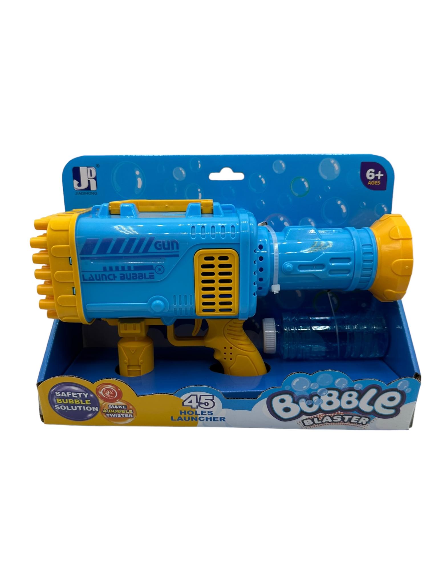 Pistola lanza burbujas eléctrica 45 puntas Bubble Blaster
