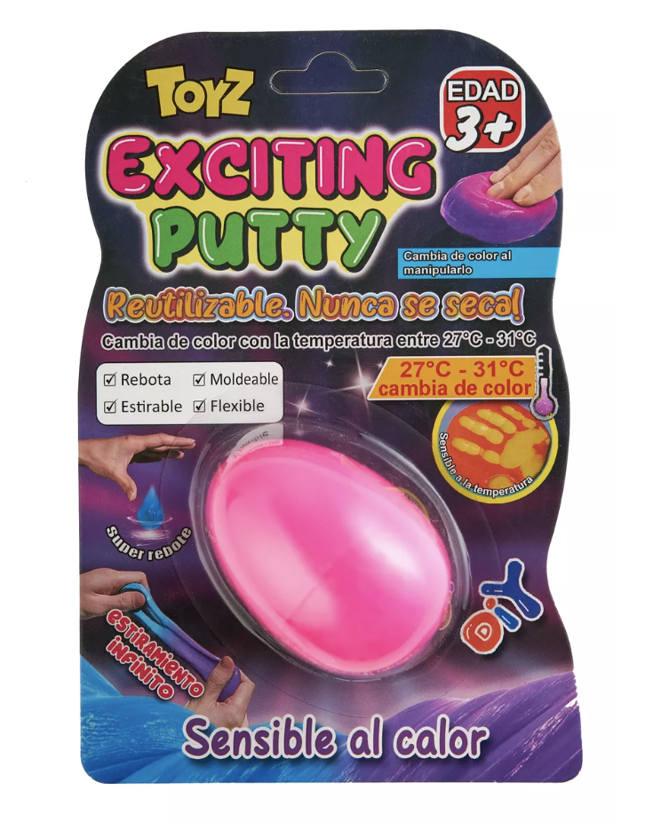 Exciting Putty sensible al calor huevo en blister
