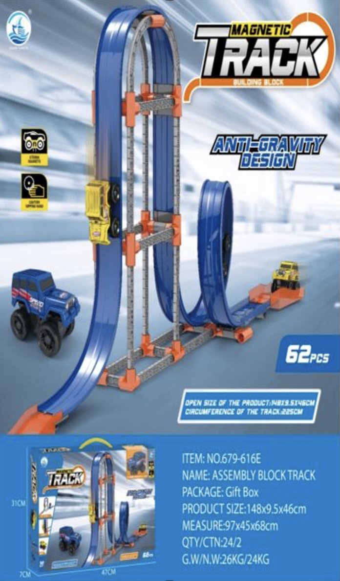Pista de Autos High Speed Track Anti Gravedad 62PCS