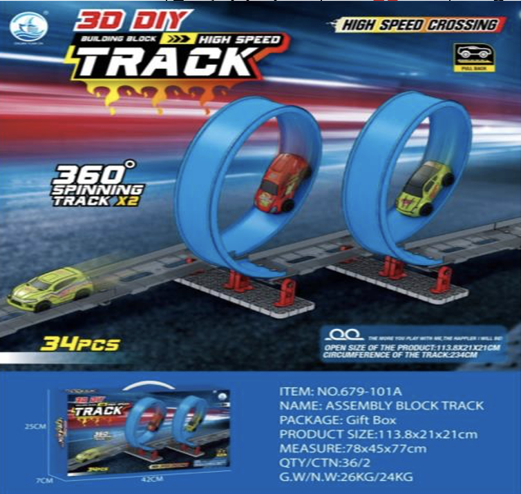 Pista de Autos High Speed Track 34PCS