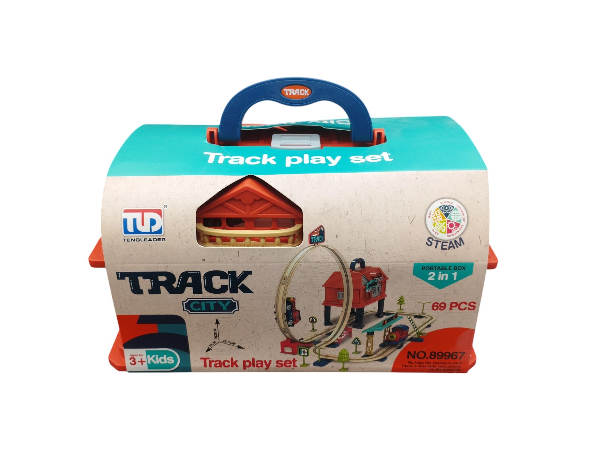 Pista de Trenes Para Armar City Track Play Set 69 PCS