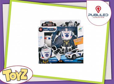 Robot Transforner auto de policia en Caja