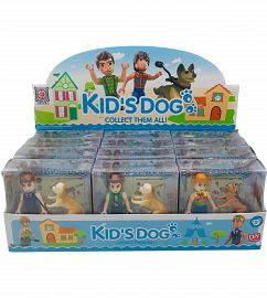 Muñeco con Mascota en Caja Exhibidora x12
