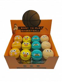 Pelota saltarina basket x24 en caja exhibidora